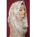 Orange White Cotton Hijab